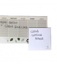 Giallonote Planning settimanale da tavolo in carta riciclata, personalizzato Quadricromia