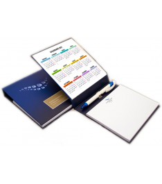 Block notes Business Pad con fogli riposizionabili 145x100mm, copertina rigida e penna