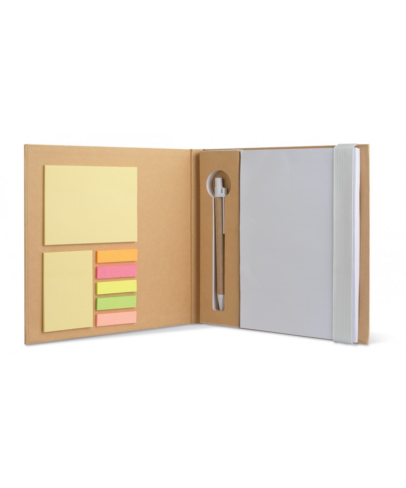 Set scrivania con post-it, block notes, segnapagina e penna | Giallonote