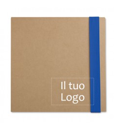 Set da scrivania personalizzato con Block notes, post-it, segnapagina e penna. Dettagli blu