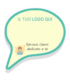 Idea personalizzazione post it a forma di fumetto 100x100mm