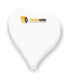 Post it sagomato personalizzato a forma di cuore - 66x73mm