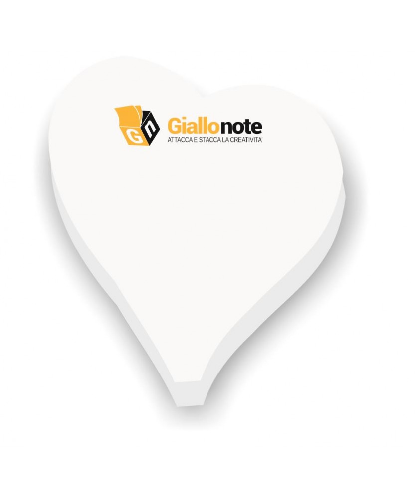 Post it personalizzati a forma di cuore| Giallonote