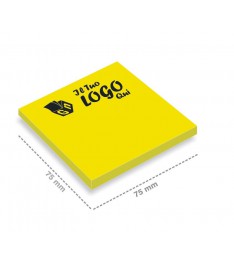 Post-it giallo fluo 75 x 75 mm, stampa il tuo Logo in quadricromia