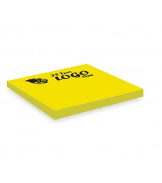 Post-it giallo fluo 75 x 75 mm, 50 fogli con stampa logo