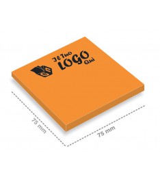 Post-it arancione 75 x 75 mm, stampa il tuo Logo in quadricromia