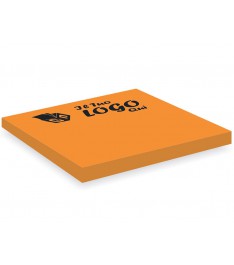 Post-it arancione 75 x 75 mm, 50 fogli con stampa logo