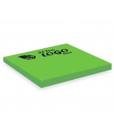 Post-it verde fluo 75 x 75 mm, 50 fogli con stampa logo