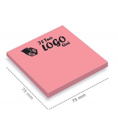 Post-it rosa fluo 75 x 75 mm, stampa il tuo Logo in quadricromia