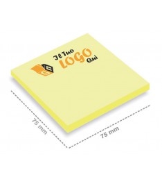 Post-it giallo 75 x 75 mm, stampa il tuo Logo in quadricromia