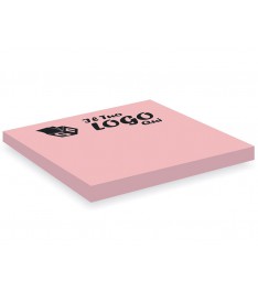 Post-it rosa pastello 75 x 75 mm, 50 fogli con stampa logo