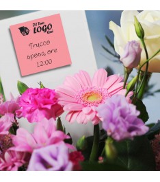 Esempio post it rosa pastello personalizzato su blocco appunti per wedding planner