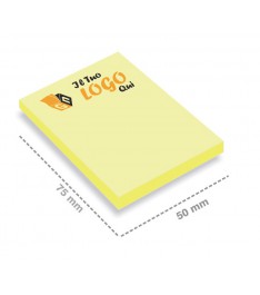 Post-it 50 x 75 mm in carta giallo pastello con stampa personalizzata