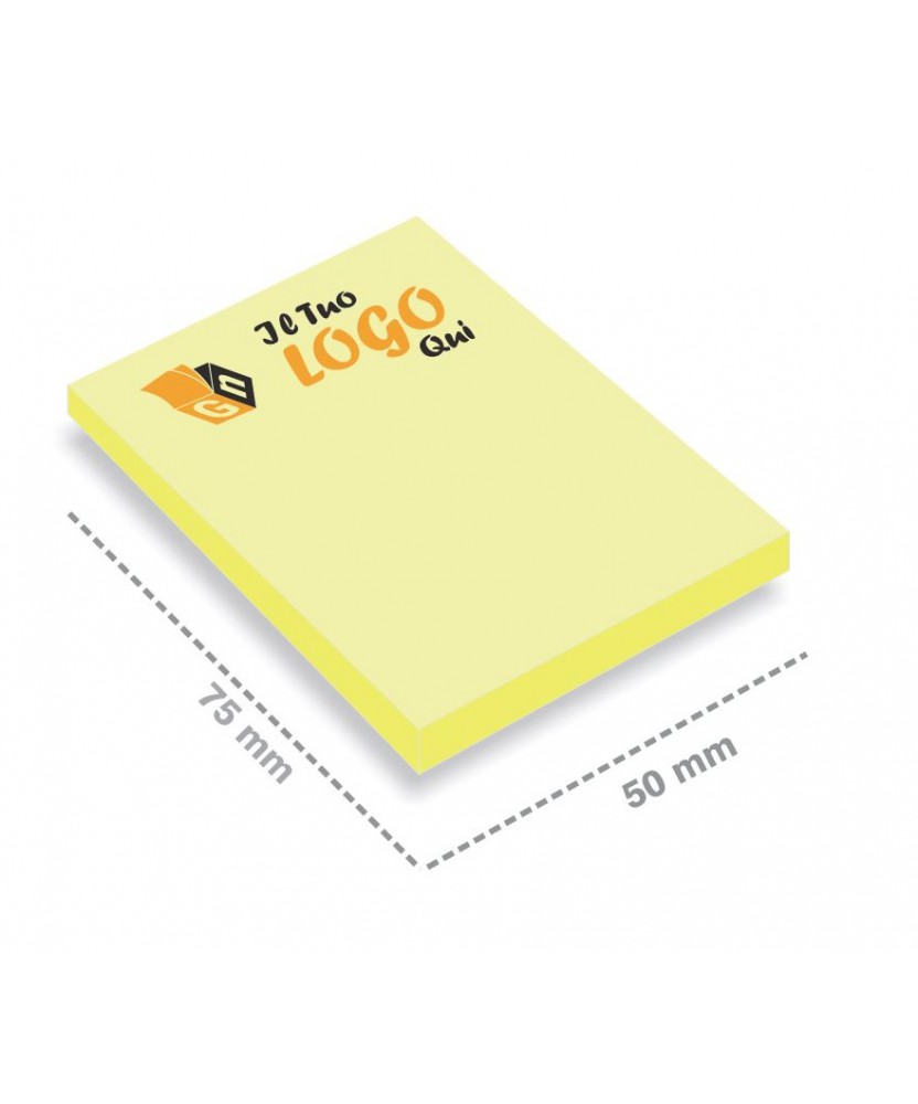 Post it gialli piccoli personalizzati con stampa logo