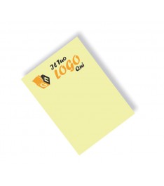 Post-it 50 x 75 mm in carta giallo pastello con stampa personalizzata