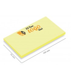 Post-it giallo 125 x 75 mm con stampa personalizzata