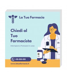 Esempio stampa al vivo promo Farmacia post-it 75x75mm