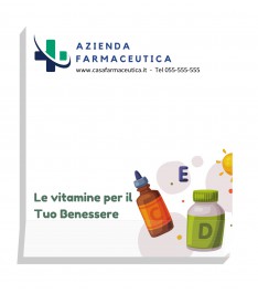 Blocchetto appunti 95x133 mm con grafica effetto 3D esempio promo Azienda Farmaceutica