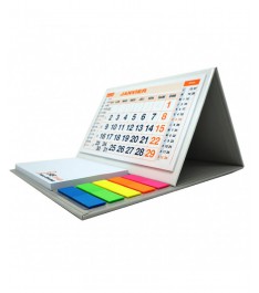 Calendario da tavolo con post it e segnapagina, stampa quadricromia