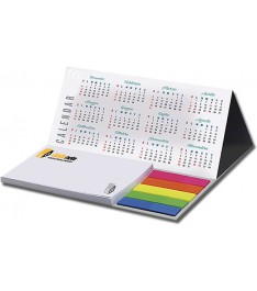 Calendario da tavolo personalizzabile con memo adesivi e segnapagina