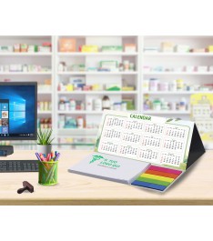 Calendario da tavolo 135 x 153 mm con post it e segnapagina per la tua farmacia