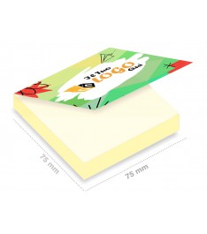 Post-it giallo 75 x 75 mm con copertina personalizzata