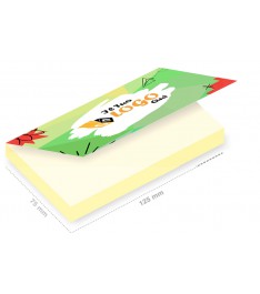 Post-it giallo 125 x 75 mm con copertina personalizzata