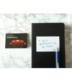 Blocchetto con copertina chiusa personalizzata e post it 90x60mm con appunto su agenda