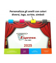 Calendario da tavolo con spirale in carta personalizzato