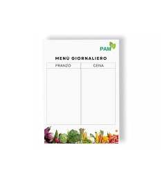 Post-it 75x140mm personalizzato con tabella menu giornaliero