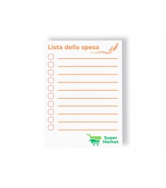 Post-it 75x140mm personalizzato con lista della spesa
