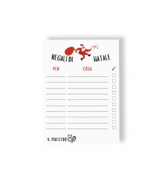 Post-it 75x140mm personalizzato con lista regali di Natale