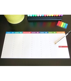 Planning settimanale 42x18,5 cm su scrivania
