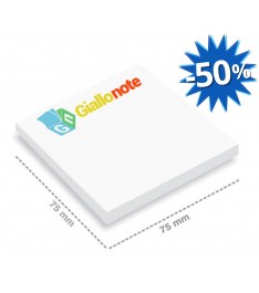 Post-it 75x75mm quadrati con logo Giallonote 4 colori e Sconto -50%