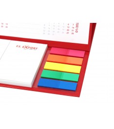 Bandierine segnapagina in colore fluo del Calendario con spirale su base rigida