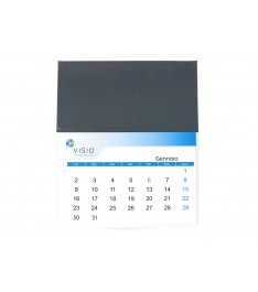 Calendario da tavolo con base rigida e fogli con i mesi