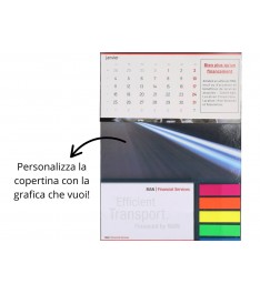 Calendario da tavolo 24x15 cm con copertina morbida da personalizzare con la grafica che desideri