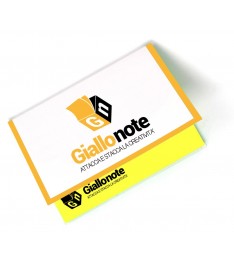 memo elettrostatico personalizzato 100x70  con copertina giallonote personalizzazione