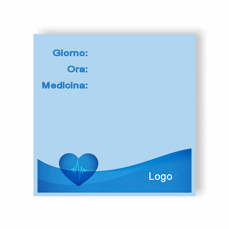 post it 3m celeste ecologico personalizzato per studio medico