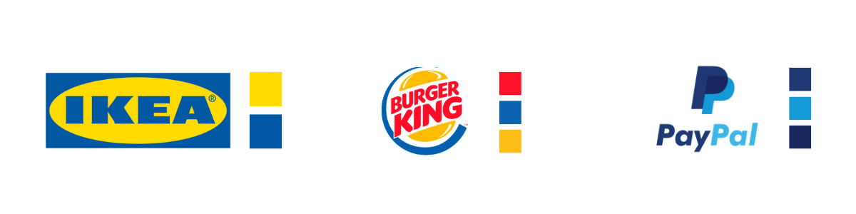 Loghi Burger King, Ikea e Paypal