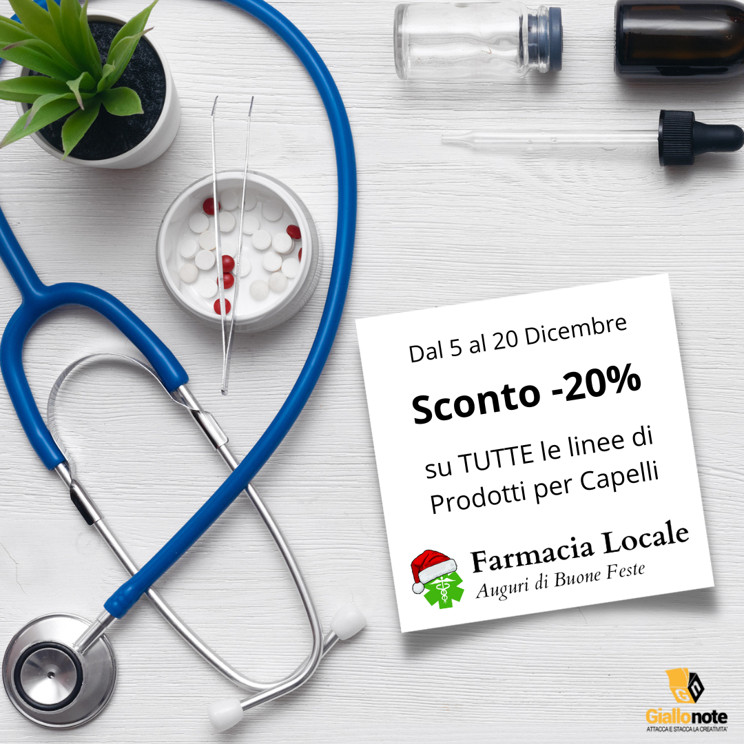 offerta sconto farmacia con post-it