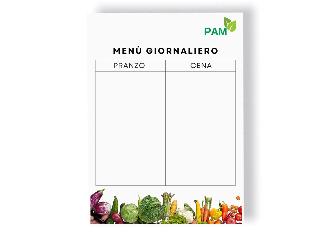 Postit 75x140mm con stampa tabella per menu