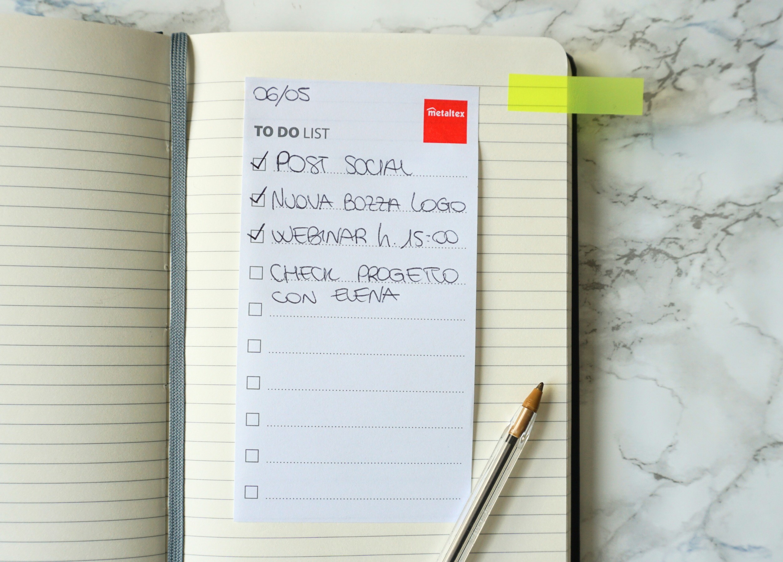 Post-it 75x140mm con to do list compitala con attività da svolgere