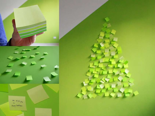 Albero Natale di post it