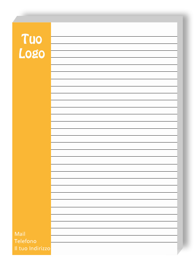 Esempio di personalizzazione Block Notes A4