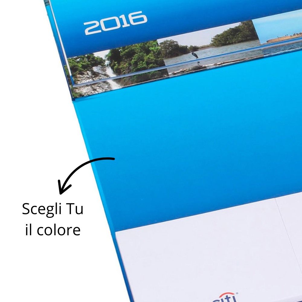 copertina rigida del calendario da tavolo personalizzata