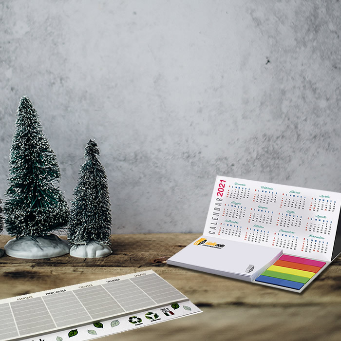 Calendario personalizzato e planner da scrivania 2021