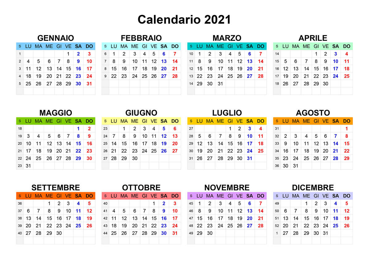 Calendario interno personalizzato