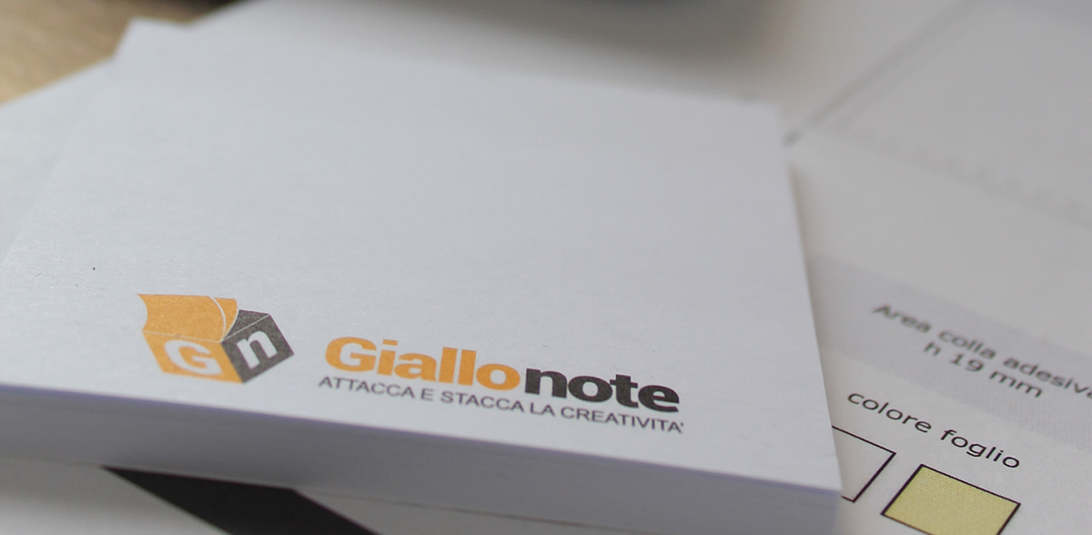 Memo adesivi personalizzati logo Giallonote