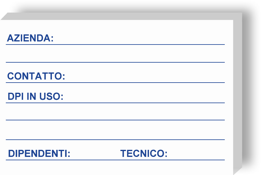 Esempio di stampa memo adesivi 50x75mm promemoria
